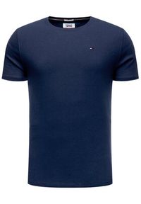 Tommy Jeans T-Shirt DM0DM04411 Granatowy Regular Fit. Kolor: niebieski. Materiał: bawełna
