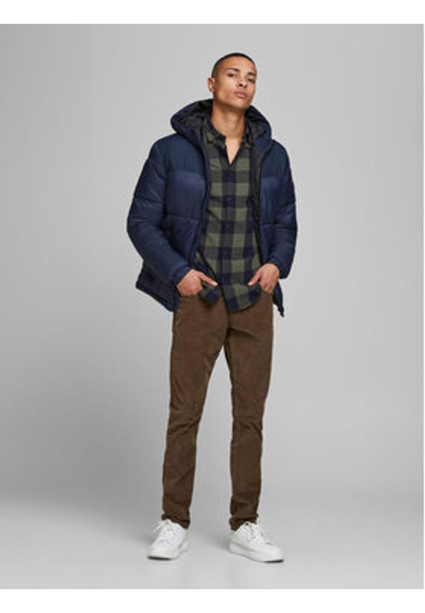 Jack & Jones Koszula 12181602 Zielony Slim Fit. Kolor: zielony. Materiał: bawełna