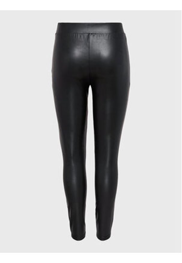 only - ONLY Legginsy Cool Coated 15187844 Czarny Extra Slim Fit. Kolor: czarny. Materiał: syntetyk