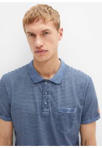 bonprix - Koszulka polo z efektem sprania, krótki rękaw. Typ kołnierza: polo. Kolor: niebieski. Długość rękawa: krótki rękaw. Długość: krótkie. Styl: vintage, elegancki #2