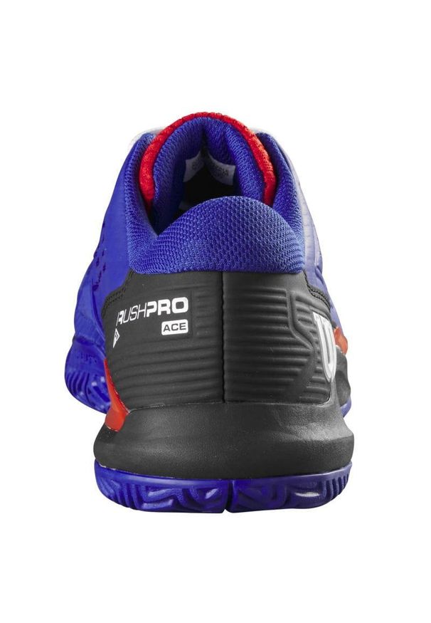 Buty do tenisa dziecięce Wilson Rush Pro Ace JR.. Kolor: czerwony, wielokolorowy, czarny, niebieski. Sport: tenis