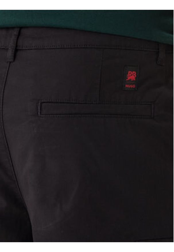 Hugo - HUGO Szorty materiałowe Gregry 50559604 Czarny Slim Fit. Kolor: czarny. Materiał: bawełna