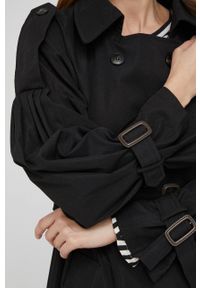 Answear Lab płaszcz damski kolor czarny przejściowy dwurzędowy. Kolor: czarny. Styl: wakacyjny #3
