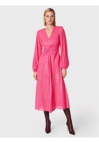 ROTATE Sukienka koktajlowa Sequins RT1959 Różowy Regular Fit. Kolor: różowy. Materiał: syntetyk. Styl: wizytowy #1