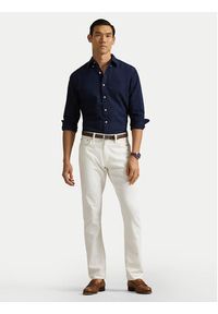 Polo Ralph Lauren Koszula 710960611001 Granatowy Custom Fit. Typ kołnierza: polo. Kolor: niebieski. Materiał: bawełna #3