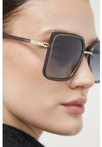 Furla okulary przeciwsłoneczne damskie kolor brązowy. Kolor: brązowy. Wzór: geometria #3