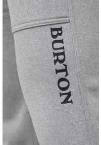 Burton spodnie męskie kolor szary melanżowe. Kolor: szary. Materiał: materiał. Wzór: melanż