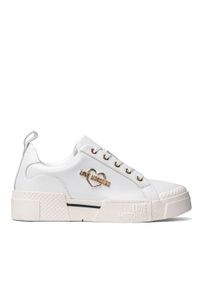 Sneakersy damskie białe Love Moschino JA15625G0EIA0100. Kolor: biały. Wzór: kolorowy #6
