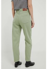 United Colors of Benetton jeansy damskie high waist. Stan: podwyższony. Kolor: zielony #3