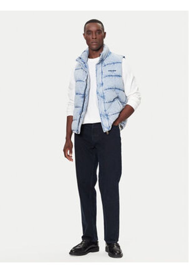 Guess Bezrękawnik M5BN81 D6181 Niebieski Regular Fit. Kolor: niebieski. Materiał: bawełna. Długość rękawa: bez rękawów