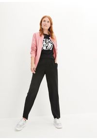 bonprix - T-shirt z kwiatowym nadrukiem. Kolor: czarny. Wzór: kwiaty, nadruk #3