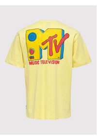 Only & Sons T-Shirt MTV 22022779 Żółty Relaxed Fit. Kolor: żółty. Materiał: bawełna