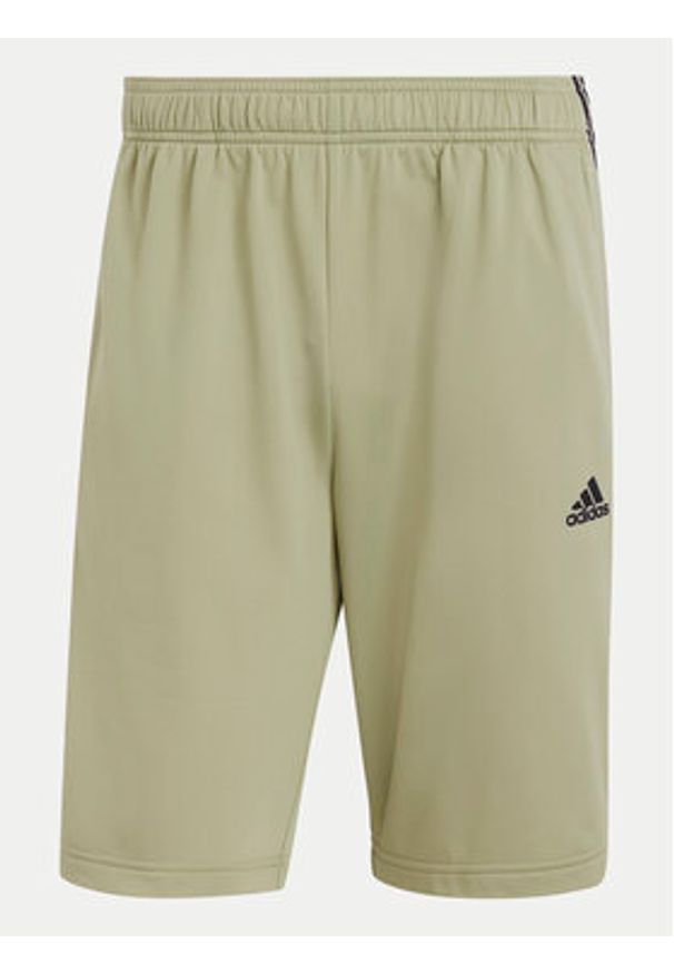 Adidas - adidas Szorty sportowe Future Icons 3-Stripes IW8540 Zielony Regular Fit. Kolor: zielony. Materiał: bawełna. Styl: sportowy