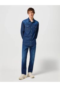 Wrangler - MESKA KOSZULA JEANSOWA WRANGLER 27MW DARK STONE 112341088. Materiał: jeans #4