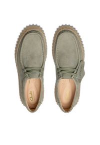 Clarks Półbuty Torhill Bee 26181190 Zielony. Kolor: zielony. Materiał: nubuk, skóra