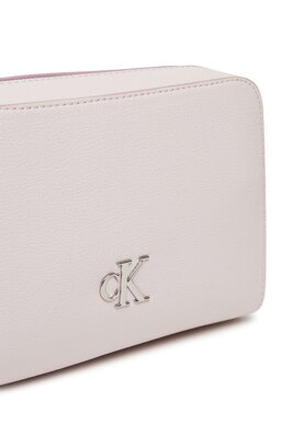Calvin Klein Jeans Torebka Minimal Monogram Ew Camera Bag LV04K3162G Écru. Materiał: skórzane