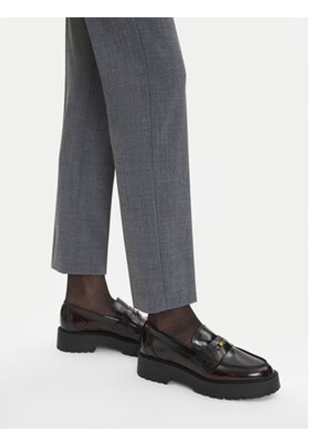 Gino Rossi Loafersy C-CARRIE1 Bordowy. Kolor: czerwony. Materiał: skóra