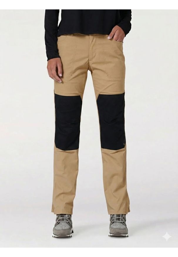 Wrangler - WRANGLER REINFORCED SOFTSHELL PANT DAMSKIE SPODNIE MATERIAŁOWE ELMWOO WC2GAW17D 112324385. Materiał: materiał, softshell