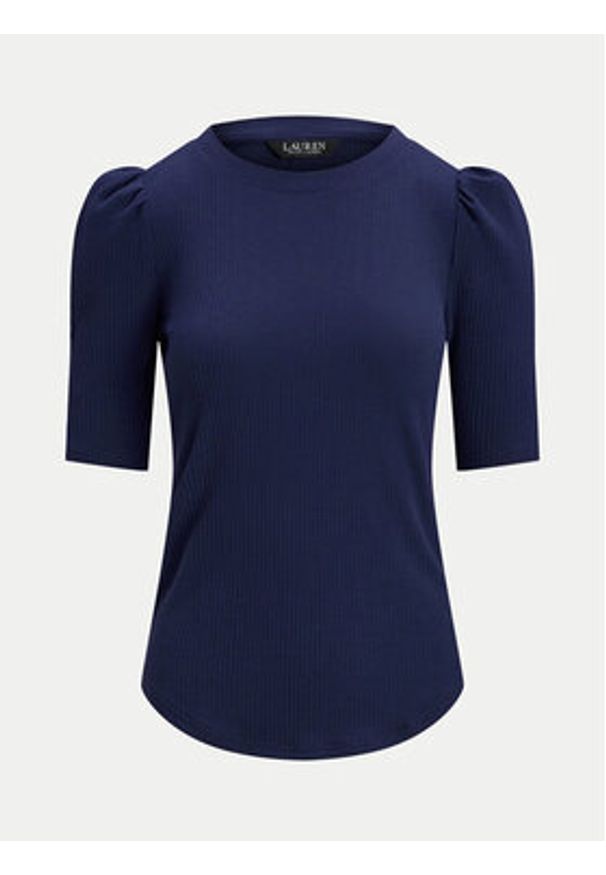 Lauren Ralph Lauren - LAUREN RALPH LAUREN Bluzka 200902618001 Granatowy Slim Fit. Kolor: niebieski. Materiał: bawełna