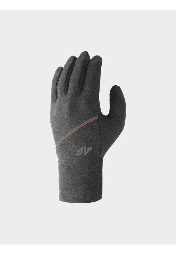 4f - 4F Rękawiczki dzianinowe Touch Screen uniseks - szare M. Kolor: szary. Materiał: dzianina. Wzór: jednolity. Sezon: zima, jesień. Styl: casual