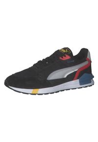 Buty do chodzenia męskie Puma Graviton Tera. Zapięcie: sznurówki. Kolor: czarny, biały, wielokolorowy. Materiał: syntetyk, tkanina, materiał. Szerokość cholewki: normalna. Sport: turystyka piesza