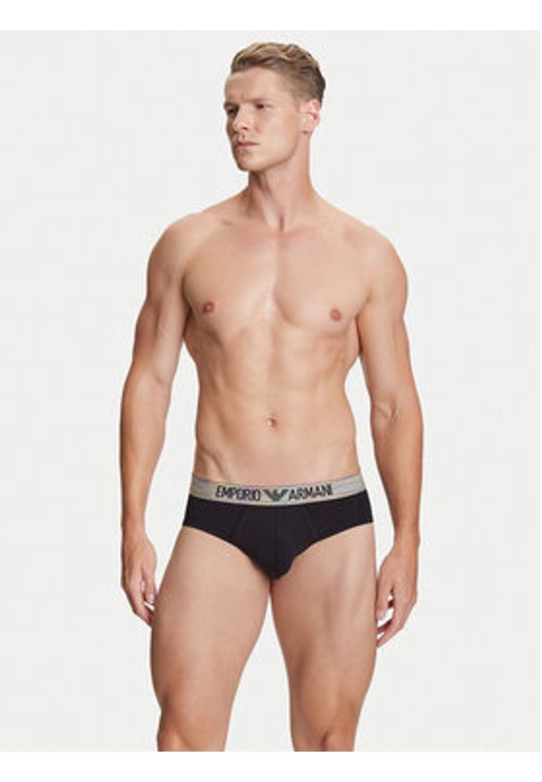 Emporio Armani Underwear Komplet slipów EM000250 AF10798 MC104 Kolorowy. Materiał: bawełna. Wzór: kolorowy