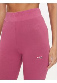 Fila Legginsy FAW0456 Różowy Slim Fit. Kolor: różowy. Materiał: bawełna