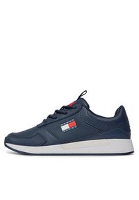 Tommy Jeans Sneakersy Flexi Runner EM0EM01409 Granatowy. Kolor: niebieski. Materiał: skóra #3