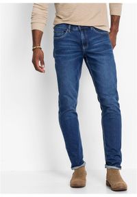 bonprix - Dżinsy regular fit, z rozszerzanym nogawkami. Kolor: niebieski. Styl: elegancki, klasyczny #1