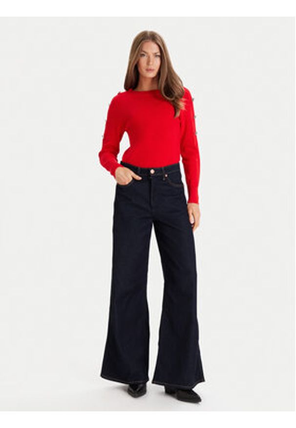 Morgan Sweter 252-MTECNA Czerwony Regular Fit. Kolor: czerwony. Materiał: syntetyk