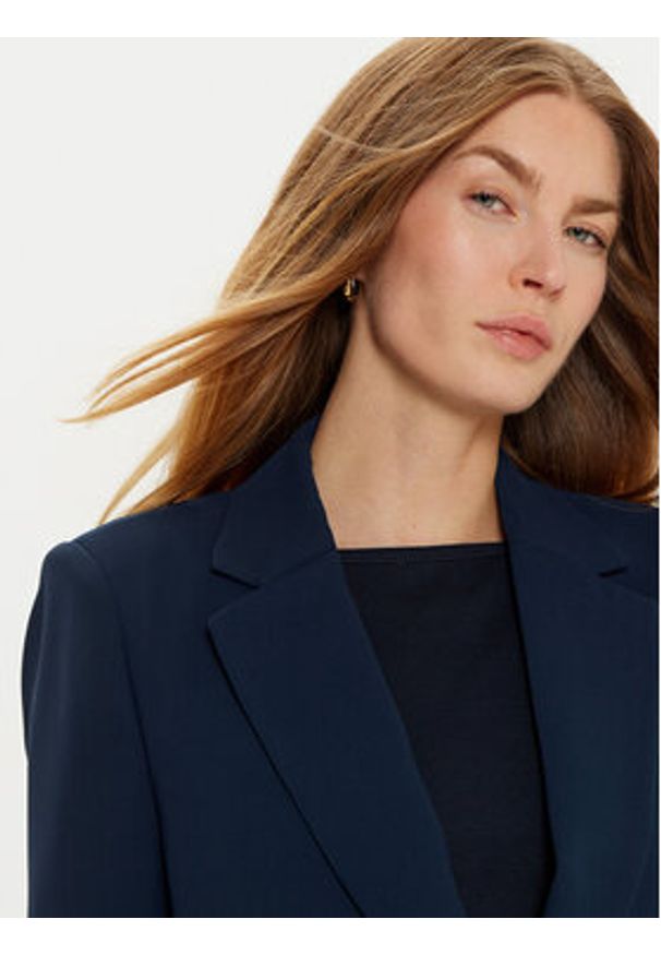 TOMMY HILFIGER - Tommy Hilfiger Marynarka WW0WW44096 Granatowy Slim Fit. Kolor: niebieski. Materiał: syntetyk