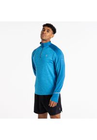 DARE 2B - Męska bluza sportowa z suwakiem termiczna Powet Up II. Kolor: niebieski. Materiał: poliester, elastan