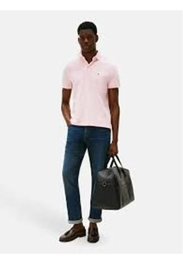 TOMMY HILFIGER - Tommy Hilfiger Polo 1985 MW0MW17770 Różowy Regular Fit. Typ kołnierza: polo. Kolor: różowy. Materiał: bawełna