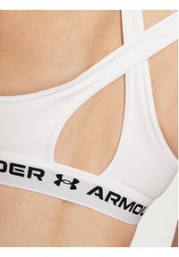 Under Armour Biustonosz sportowy Crossback Mid Bra 1361034 Biały. Kolor: biały. Materiał: syntetyk #3