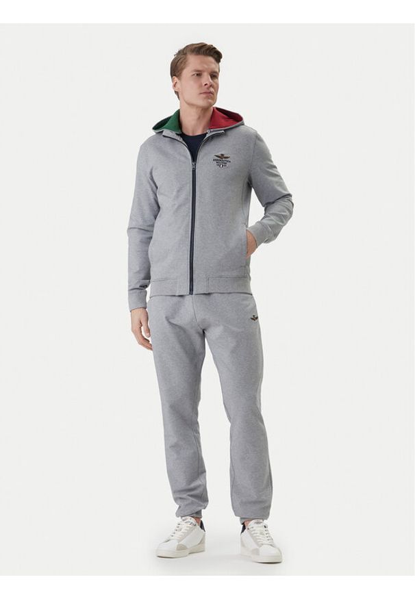 Aeronautica Militare Dres 261TF0108UF00674 Szary Regular Fit. Kolor: szary. Materiał: bawełna