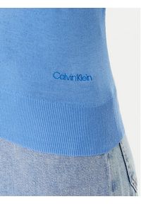 Calvin Klein Sweter LV044A307G Szary Regular Fit. Kolor: szary. Materiał: wiskoza #5