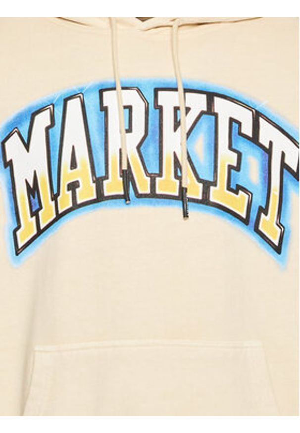 Market Bluza SMILEY 397000465 Beżowy Regular Fit. Kolor: beżowy. Materiał: bawełna