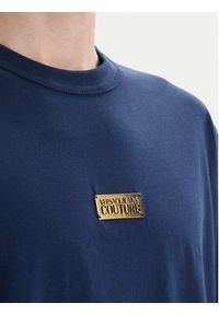 Versace Jeans Couture T-Shirt 80GAHT05 CJ00T Granatowy Regular Fit. Kolor: niebieski. Materiał: bawełna #5
