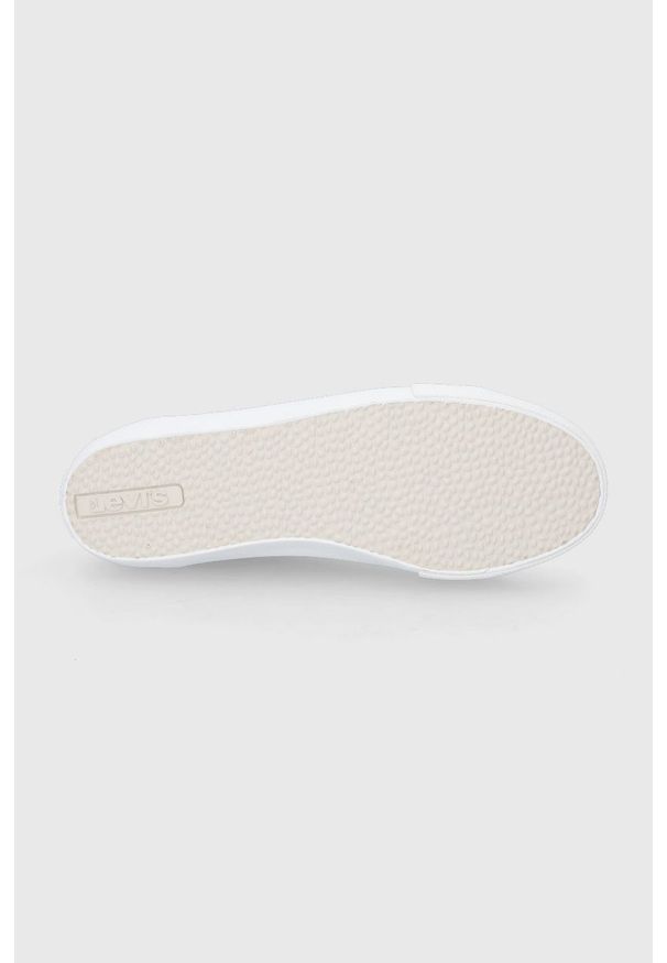 Levi's® - Levi's buty Woodward S kolor beżowy. Okazja: na spotkanie biznesowe. Nosek buta: okrągły. Zapięcie: sznurówki. Kolor: beżowy. Materiał: guma. Obcas: na obcasie. Wysokość obcasa: niski. Sport: bieganie