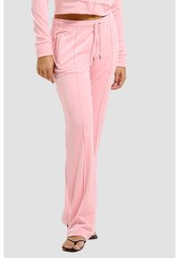 Juicy Couture - JUICY COUTURE Różowe damskie spodnie dresowe Tina Trackpants, Rozmiar M. Kolor: różowy. Materiał: dresówka