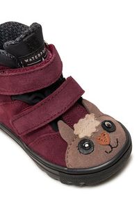 Mrugała Trzewiki Andy 6180/4-55 Bordowy. Kolor: czerwony. Materiał: skóra, zamsz #4