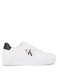 Calvin Klein Jeans Sneakersy Bold Vulc Flatform Laceup Lth Wn YW0YW00821 Biały. Kolor: biały. Materiał: skóra #1