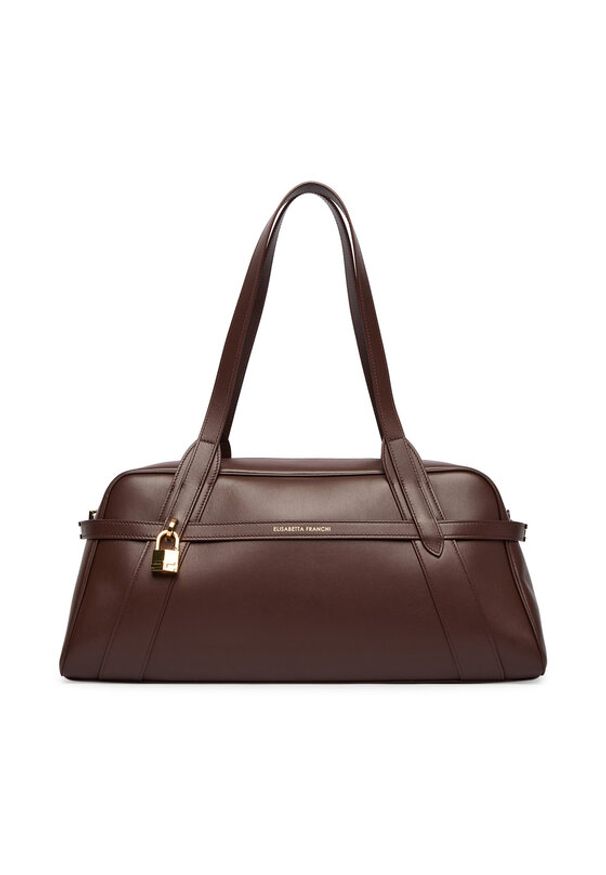 Elisabetta Franchi Torebka BS-31N-62E2-V1000 Brązowy ciemny. Kolor: brązowy. Materiał: skórzane