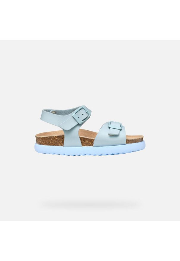 Sandały Geox Model J Sandal Bubblebow G Kolor Niebieski. Kolor: niebieski. Materiał: tkanina. Sezon: lato