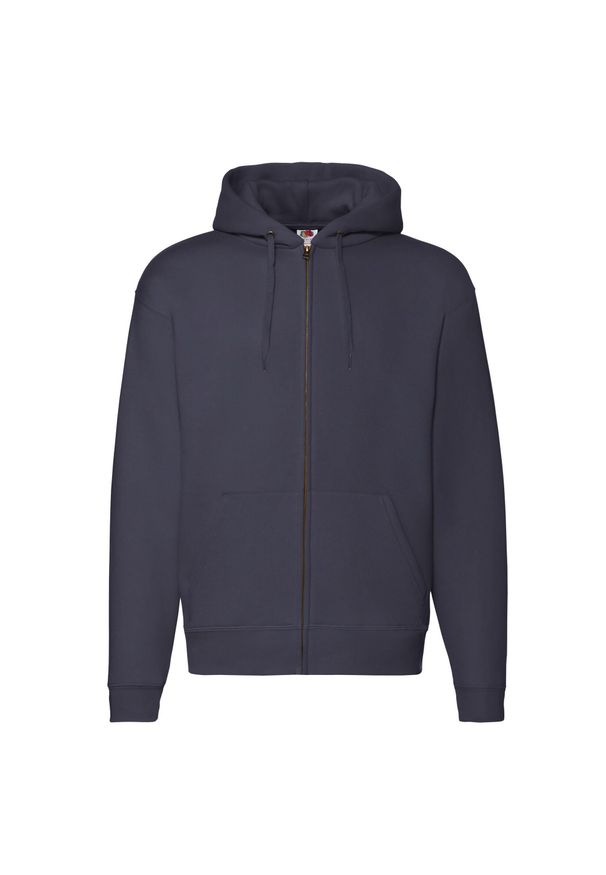 FRUIT OF THE LOOM - Kurtka Z Kapturem Premium Dla Dorosłych Unisex. Typ kołnierza: kaptur. Kolor: niebieski