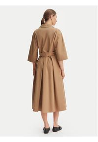 Weekend Max Mara Sukienka koszulowa Padana 2615221062 Brązowy Regular Fit. Kolor: brązowy. Materiał: bawełna. Typ sukienki: koszulowe #5
