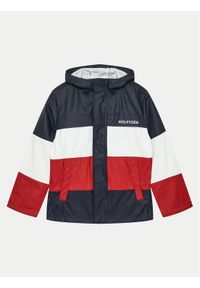 TOMMY HILFIGER - Tommy Hilfiger Kurtka przeciwdeszczowa Colorblock KS0KS00566 Kolorowy Relaxed Fit. Materiał: syntetyk. Wzór: kolorowy