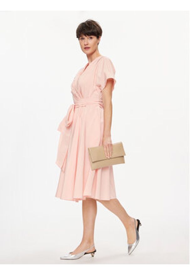 Weekend Max Mara Sukienka koszulowa Giambo 2415221172 Różowy A-Line Fit. Kolor: różowy. Materiał: bawełna. Typ sukienki: koszulowe