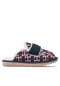 TOMMY HILFIGER - Tommy Hilfiger Kapcie Loafer Mule Slipper Monogram FW0FW06716 Kolorowy. Materiał: materiał. Wzór: kolorowy