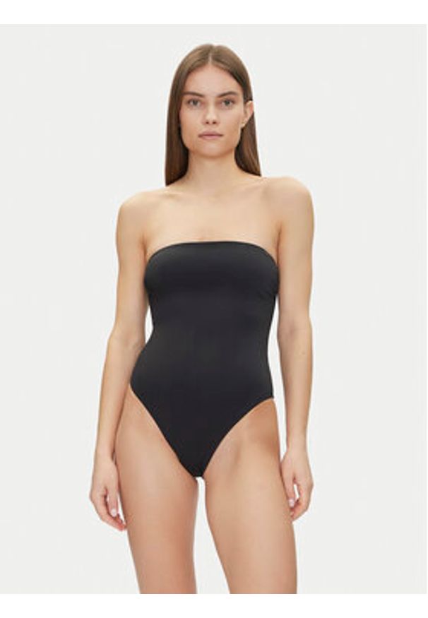 Calvin Klein Swimwear Strój kąpielowy Bandeau One Piece-Rp KW0KW02709 Czarny. Kolor: czarny. Materiał: syntetyk